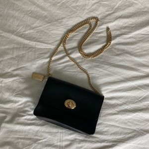 Coach Women's Turnlock Chain Cross Body Bag - Black